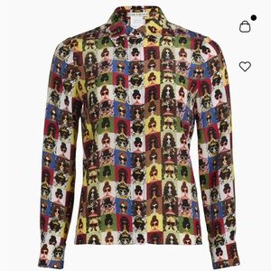 Willa Stacface Long Sleeve silk Shirt